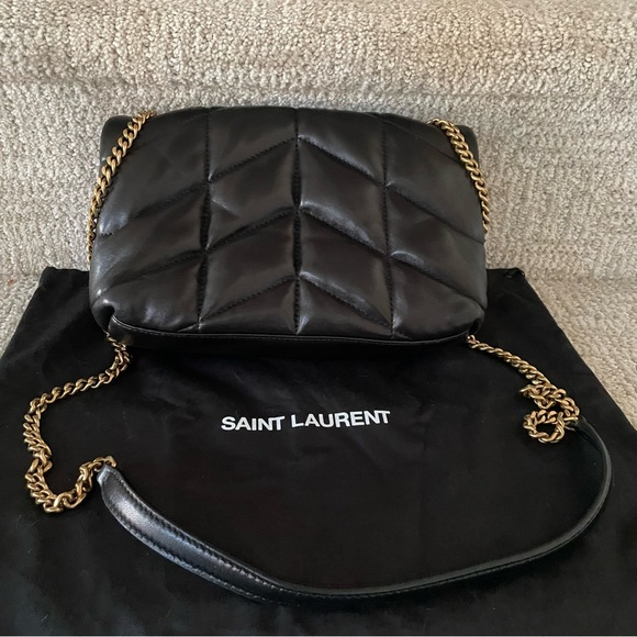 Saint Laurent Toy Puffer Shoulder Bag Quilted Black Lambskin EXCELLENT - Picture 5 of 12